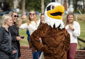UMW mascot Sammy D. Eagle got a facelift last year. Members of the Class of 2020 got to be part of the big reveal during Homecoming.
