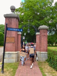 University of Mary Washington students, faculty and staff took part in a march from Campus Walk to