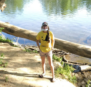 Senior Heather Strother is among the Mary Washington students who are contributing in their communities this summer, despite the COVID-19 pandemic. As a Friends of the Rappahannock volunteer, she's participating in socially distanced river clean-ups.