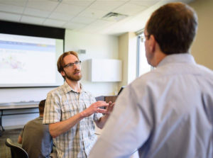 2006 graduate Sam Ulmschneider (left), a global studies and history teacher based in Richmond, was recently named Virginia’s 2020 recipient of the James Madison Fellowship.