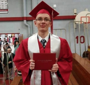 Kyle van Ommeren celebrates his high school graduation.