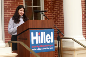 With all the divisiveness in society today, said UMW senior and Jewish Student Association President Rachel Benoudiz, “Having a place where students can feel safe is more important than ever.” Photo by Karen Pearlman.