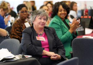 College of Business Dean Lynne Richardson won the Metzger Award at the 2019 colloquium. A new recipient will be named this year.