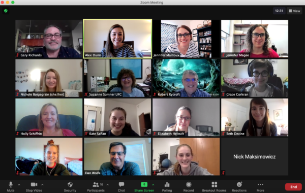 Phi Beta Kappa officers and students attend the first meeting for new inductees, held yesterday on Zoom.