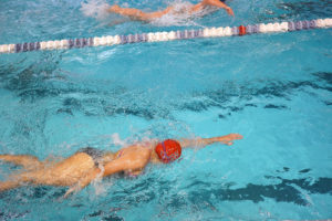 Swim practice in Goolrick Pool. Photo by Suzanne Carr Rossi.