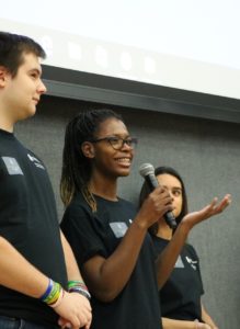 UMW students speak at a previous Social Justice and Leadership Summit, presented by the James Farmer Multicultural Center. Covering topics like systemic racism, housing injustice, immigration and climate crisis, this year's event will be held this Saturday on Zoom. 