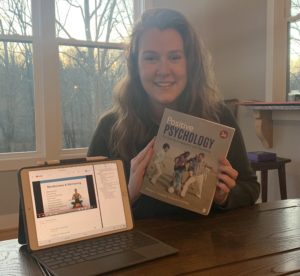Senior Maggie Rush is one of more than 400 UMW students taking advantage of the January-term, or "J-term." Mary Washington is offering 29 different online courses during the three-week session this month.