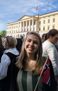 Lauren Closs, a 2020 graduate and Fulbright scholarship recipient, will soon return to Norway to continue research that she began in summer 2019. Here, Closs celebrates Norway's Constitution Day, also known as 17 mai.