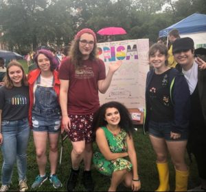 PRISM members gather on Ball Circle for Club Carnival in 2018.