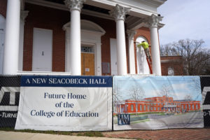 Meticulous care was taken in preserving Seacobeck's signature details, such as the Corinthian columns shown here. Photos by Suzanne Carr Rossi.