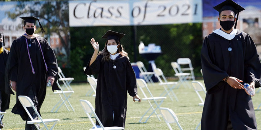 Class of 2021 graduates at commencement