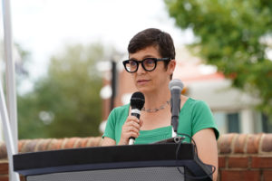 Assistant Professor of Historic Preservation Christine Henry said the marker is helping to “make a more diverse history visible on the landscape of Fredericksburg.” Photo by Suzanne Carr Rossi.