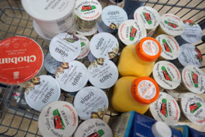 The Fredericksburg Food Co-op offers a 50 percent discount on all items less than one month after their "best by" date but has to toss the goods after that. Photo by Suzanne Carr Rossi.