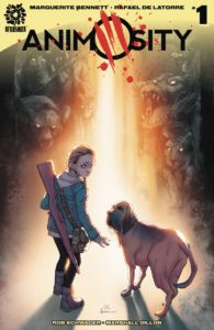 'Animosity' - centered on a young girl and a dog, and exploring what happens when animals gain the intelligence of humans - is another of Bennett's original creations. Becoming friends with talking animals was just one aspect of writing that appealed to Bennett. 'It was a way to make daydreams permanent,' she said, 'to establish a fantasy or adventure I could drop into, complete and immersive, at any time I chose.'