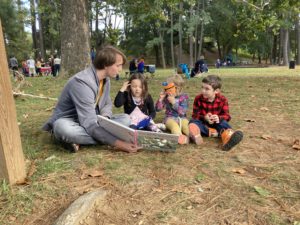 An English major who is pursuing a master's degree in UMW's College of Education, Hollis Cobb still aspires to teach, but he is also enjoying promoting literacy to readers of all ages through Bookmobile Fredericksburg.