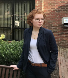 Junior philosophy major Kate McDaid's focus on service helped her secure an internship with Virginia 21, a nonprofit that encourages civic engagement among college students. 