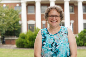 Chemistry Professor and Honors Program Director Kelli Slunt received the second annual Board of Visitors (BOV) Faculty Leadership Award