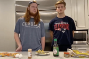 UMW student Colby Prexton's podcast is called 'Cooking With Colby.' In the first episode, featuring his brother, he demonstrated how to make ramen stir fry.