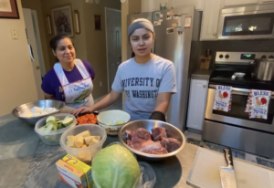 UMW student Edenia Benitez created a podcast called 'SplenDidIt.' The first episode features Salvadorian-style beef stew and co-stars her mother.