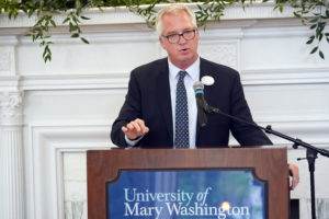 College of Education Dean Pete Kelly explained the five-year process of transforming Seacobeck into a space made especially for students who are motivated to become educators. Photo by Suzanne Carr Rossi.