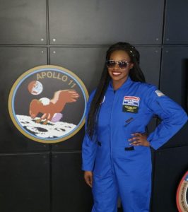 By day, Davis uses her degree from UMW's College of Business in her role at an education software company. But she also finds time to pursue her other passion, learning all she can about aerospace. She graduated from Space Camp in 2019. Photo courtesy of Kianna Davis.