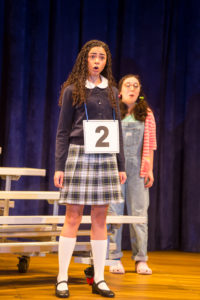 Mina Sollars ’23 plays Marcy Park in UMW Theatre's production of 'The 25th Annual Putnam County Spelling Bee.' Photo by Geoff Greene.