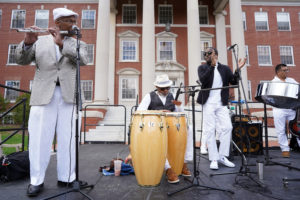 Kevin Davis and Ban Caribe play at George Washington Hall. Photo by Suzanne Carr Rossi.