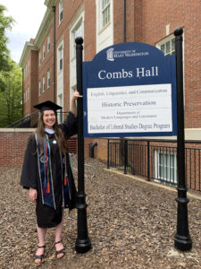 Mary Cheney majored in English, minored in linguistics and earned a master’s degree in elementary education, all at UMW. Her Fulbright work and studies will take her to South Korea later this year.