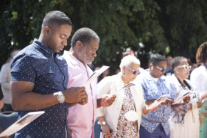 Rucker's family members attended Sunday's naming celebration. Upon Rucker's retirement, the University Center will be named the "Cedric Rucker University Center." Photo by Karen Pearlman.