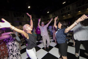 Alums of all ages danced the night away at the All Class Party on Saturday evening. Photo by Karen Pearlman.