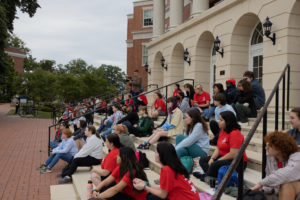 Nearly 80 University of Mary Washington students participated it last weekend's Into the Streets annual community service project. Photo by Nathan Francis.