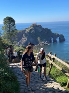 UMW students Jessica Oberlies (left) and Jazmine Montecino return from a hike to San Juan de Gaztelugatxe last summer during a 'UMW in Spain' study abroad trip. The experience is one of Mary Washington’s three longest-running faculty-led study abroad programs offered through the Center for International Education. #MaryWashDay #TogetherUMW