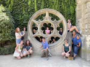 Participants on this summer's 'UMW in Paris' trip, led by Professor of Historic Preservation Andi Smith, pose at the Jardin de l’Hôtel de Sully. In this picture, from left to right: Rachel Richardson, Chloe Martin, Gabriel Snider, Cosette Veeder-Shave, Dr. Smith’s older daughter, Elizabeth Goodloe, Eric Hummer, Dr. Smith’s younger daughter, Colin Walker, Sarah Sklar, Colin Uhry, Jenna Gilbert, Eleanor Heil, and Kelly Pratt. Photo courtesy of Andi Smith.