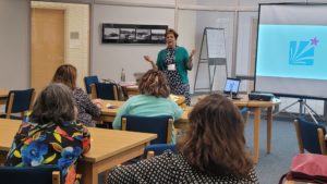 Central Rappahannock Regional Library Director Martha Hutzel led one of several breakout sessions during the event. Photo by Brolin Creative.