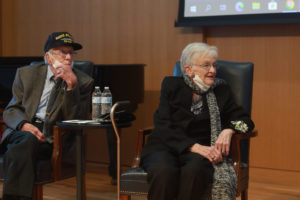 The Morrises were visibly moved throughout the dedication ceremony. Photo by Karen Pearlman Photography.