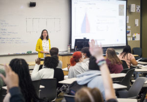 Associate Professor of Geography Caitie Finlayson uses ChatGPT to help generate and refine questions for her students.
