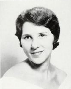 Irene Piscopo Rodgers is seen here in the 1959 'Battlefield' yearbook, during her senior year at Mary Washington. She earned a bachelor’s degree in chemistry from the school, then known as Mary Washington College of the University of Virginia.