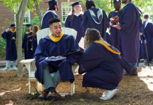 Joseph Lewis received a bachelor's degree in business administration during UMW's 112th Commencement. Photo by Suzanne Carr Rossi.