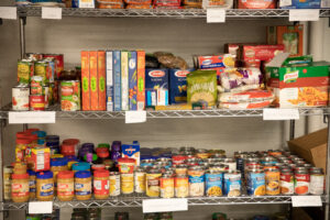 Tamara Garrett '23 makes regular trips to "shop" at the Fredericksburg Food Bank and collects donations of fresh produce from Giant Food and other area organizations. Members of the UMW community have also donated food and funds to keep the Gwen Hale Resource Center stocked for students.