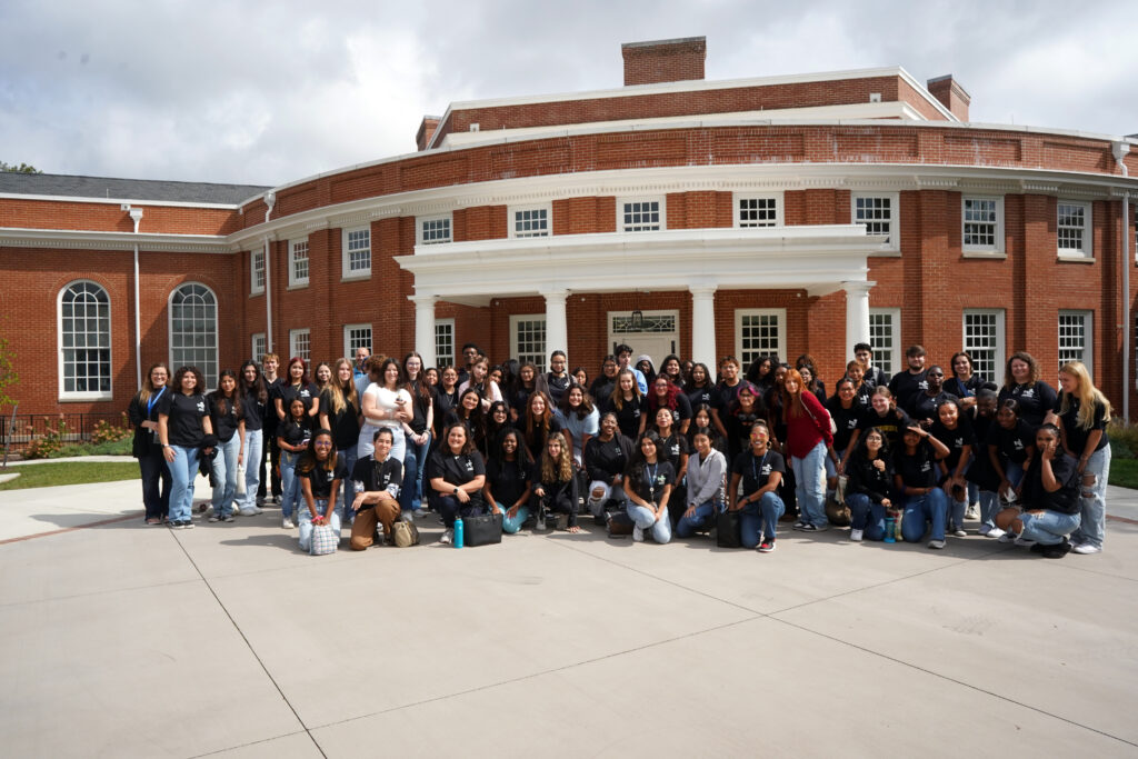 Eighty teens from five different Prince William County schools visited UMW's Seacobeck Hall earlier this month. The trip was designed to allow Teachers to Tomorrow participants to experience what Mary Washington's College of Education has to offer. Photo by Suzanne Carr Rossi.