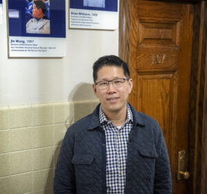 A member of the inaugural Alumni of Distinction class, Jin Wong '97 was recently named assistant general manager of the Chicago White Sox after 24 years with the Kansas City Royals. He recently visited UMW to speak with business administration students, student-athletes, and alumni. Photo by Tom Rothenberg.