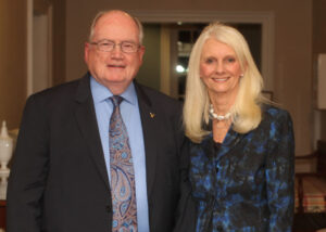 Marilyn Shull Black '69 with the late Distinguished Professor of Chemistry Emeritus Bernard L. Mahoney Jr., for whom she named her fellowship.