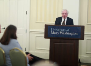 Distinguished Professor Emeritus of History William Crawley, who founded Great Lives in 2004, will co-direct the hugely popular biography lecture series with Harris. Photo by Karen Pearlman.