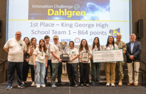 King George High School took first place in the competition, earning $3,500 for STEM learning at their school. Photo by Dave Ellis.