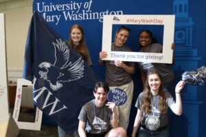 The seventh annual Mary Wash Day will be held April 4 with the theme of #TogetherUMW. The 24-hour celebration of philanthropy and engagement supports UMW students and faculty, as well as academic, arts, athletics, leadership, service, career and cultural programs.
