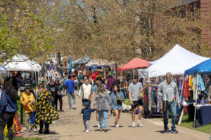 Scores of visitors turn out for the University of Mary Washington's Multicultural Fair each year. Sunny skies prevailed for this year's event, held Saturday, April 13. Photo by Parker Michels-Boyce.