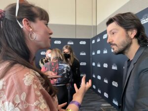 Lovitt interviews Diego Luga, an actor who has appeared in the 'Star Wars' vehicles 'Andor' and 'Rogue One.' Photo credit: FanExpo.
