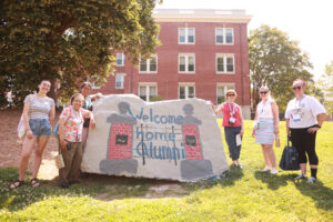 2024's Reunion Weekend, held May 30 to June 2, celebrates classes ending in 4 and 9, yet all are welcome to take part in parties and picnics, campus tours, lectures, family fun, class photos, arts and cultural events, beverage tastings, trips to downtown Fredericksburg and Carl’s for ice cream and much more. Photo by Karen Pearlman.