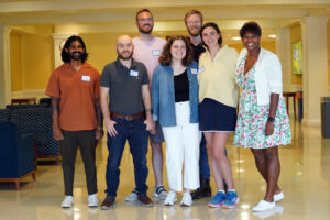 UMW alumni from the Summer Science Institute return to campus for a lunch with current students. Photo by Suzanne Carr Rossi.