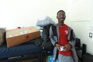 Kelvin Gyamfi, originally from Ghana, comes to UMW from Woodbridge. A member of the UMW E-sports team, he was drawn to Mary Washington for its small classes and opportunities to work closely with professors. Photo by Karen Pearlman.